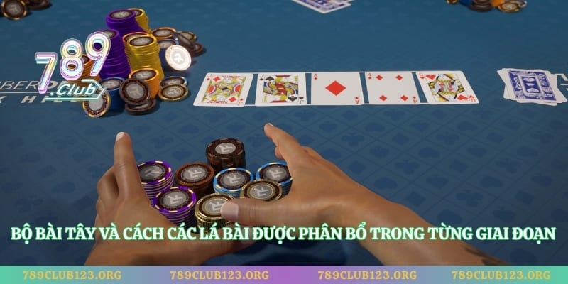 Bộ bài Tây và cách các lá bài được phân bổ trong từng giai đoạn