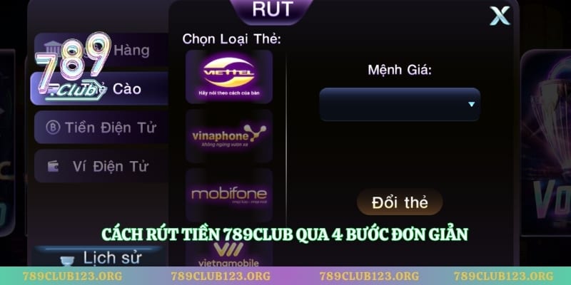 Cách rút tiền 789club qua 4 bước đơn giản