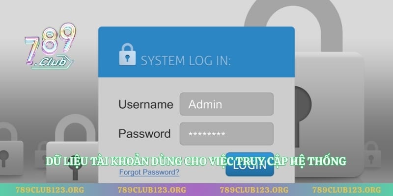 Dữ liệu tài khoản dùng cho việc truy cập hệ thống