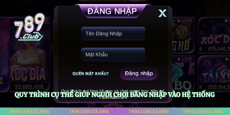 Quy trình cụ thể giúp người chơi đăng nhập vào hệ thống